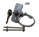 10 Pcs Garage Door Emergency Opener Keyed Release Disconnect Lock. Fixed Price $110.00.