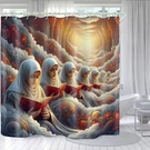 Bright Fabric Shower Curtains Nun Themed Design Art Bathroom .... Fixed Price $35.80.