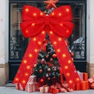Moucuny Large Led Red Christmas Bow Xmas Giant Lighted Glitter Tree Toppe.... Fixed Price $73.76.