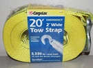 Cargoloc 2"X20' Tow Strap Forged Steel Hooks. Fixed Price $16.99.