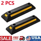 2PCS Garage Parking Curb Wheel Stopper Driveway Rubber Guide Block Black. Fixed Price $31.34.