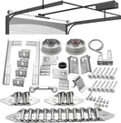 Garage Parts Installation Bundle Kit For 16' By 7' Overhead Doors, Fix Repl. Fixed Price $150.65.