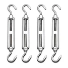4PCS Hook & Turnbuckle Wire Rope Tension M6 304 Stainless Steel To .... Fixed Price $16.45.