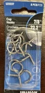 Hillman Cup Hooks 7/8" Nickel Finish 8-PACK. Fixed Price $5.99.