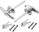 2 Set Universal Garage Shed Door Keyed T-handle Lock Kit. Fixed Price $30.68.