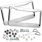 Zone Tech 2X Slim Stainless Steel License Plate Frame Screw Cap 4 Hole. Fixed Price $9.99.