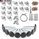 Xike 2" Nylon Garage Door 4" Stem 16*7FT Dr (rollers+hardware), Black. Fixed Price $89.16.