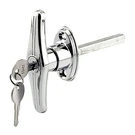 Chrome Locking T-handle W/keys 5/16" X 3" Shaft Garage Door Rv. Fixed Price $27.49.