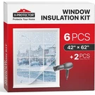 X-protector Window Insulation For Winter 42IN 62IN (6 Pack), Transparent. Fixed Price $14.52.