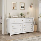 Bedroom Storage Dresser 7 Drawers With Cabinet Wood Furniture Chest. Fixed Price $188.72.