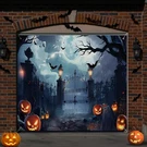 Preboun Halloween Garage Door Banner Large Hanging Backdrop 7 X 8 Ft. Fixed Price $23.12.