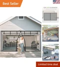 Garage Door Screen, 16X7 Ft Magnetic Closure Heavy Duty Weighted Bottom Garag.... Fixed Price $76.94.