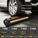 1/2/4/6 Pack Car Wheel Stops For Garage -heavy Duty Rubber Parking Guide. Fixed Price $14.30.