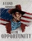 John Wayne Americana 36" White Fabric Panel. Fixed Price $11.99.