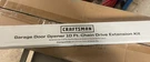 Craftsman 100 Series 10' Rail Extension Kit Chain Drive Garage Door Opener 58501. Fixed Price $25.00.