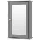 Bathroom Wall Cabinet Single Mirror Door Cupboard Storage Wood Shelf Grey. Fixed Price $36.99.