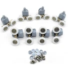 8 Pcs Double Twintop/bottom Shower Door Rollers/runners/pulleys/wheels Bathro.... Fixed Price $22.38.