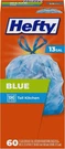 Hefty Recycling Tall Kitchen Trash Bags, Blue, 13 Gallon, Unscented, 60 Count. Fixed Price $14.99.