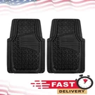 Auto Drive 2PC Rubber Floor Mats Diamond Plate Black- Universal Fit Cars, Trucks. Fixed Price $25.99.