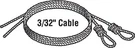 Prime-line GD52101 Carbon Steel Silver Extension Cables 3/32 Dia. In. 12 Ft.. Fixed Price $13.09.