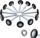 Home Master Hardware 2" Nylon Door Rollers 12 Pack,garage Wheels Rep. Fixed Price $37.18.