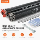 Garage Door Torsion Springs 16,000 Cycles Pair 0.218 X 24" W/ Tools & Gloves. Fixed Price $66.99.