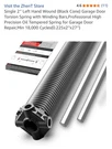 Garage Door Tension Spring .225" X 2" 27" Left, By Zhent. New. Fixed Price $34.95.