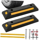 Rubber Parking Curb, Garage Floor Stops 2 Pack, Heavy Duty Wheel. Fixed Price $34.89.