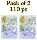 Hillman Assorted Cup Hooks 55PC Brass, Zinc, White, Vinyl, Mixed Sizes Pack Of 2. Fixed Price $17.68.