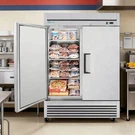 54"COMMERCIAL Freezer 49CU.FT Double Door Reach-in Air Cooling 6 Shelves. Fixed Price $2648.00.