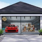Iduontis Magnetic Garage Door Screen 16X7 Retractable Fiberglass. Fixed Price $51.99.