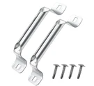 Heavy Duty Garage Door Lift Handle, 2 Pack Rolled Grip Silver. Fixed Price $14.05.