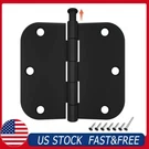 3.5" Matte Black Interior Door Hinges 3-1/2" W/ 5/8" Radius, 30/60 Pack#. Fixed Price $59.99.