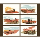 Go West With John Wayne Panel Cotton Fabric. Fixed Price $10.99.