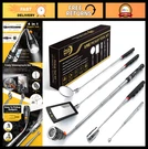 Magnetic Pickup Tool Set - 15LB & 1LB Rods, 360 Swivel Mirror, Telescoping Flas. Fixed Price $41.99.