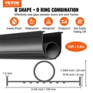 16FT Garage Door Bottom Seal, Shape + Ring, Weatherproof, Black, Universal. Fixed Price $27.99.