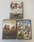 3 Horse Themed Dvds 9 Movies In All Flicka, Wild & Tale Collections. Fixed Price $14.69.