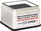 Iprimio Bed & Furniture Risers White, Square, 2 Inch Lift, Up To 10000LBS, 8PCS. Fixed Price $36.94.