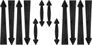 Magnetic Garage Door Decorative Faux Hinges Handles Accents Hardware Kit Black(c. Fixed Price $31.79.