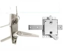 Garage Door L-handle Lock With Inside Slide Latch Mechanism Set Right. Fixed Price $44.00.