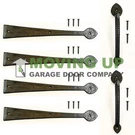 Garage Door Decorative Spear Kit 16" Hinges + Handles Cast Iron Hardware. Fixed Price $77.02.