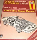 Haynes Daytona Chrysler Laser 1984-1989 Auto Repair Manual #30030. Fixed Price $18.00.