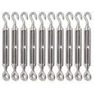 Fviexe 10PACK M6 Turnbuckle Hook And Eye, Stainless Steel Cables Wire Turnbuc.... Fixed Price $23.89.