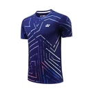 Yonex Large/med Men's Badminton T-shirts Sportswear Top Tee Blue/black 110659BCR. Fixed Price $26.99.