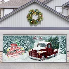 Arosche Extra Large Christmas Garage Door Cover - * 16FT, Red Truck. Fixed Price $33.11.