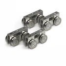 Hi Flame 4 Wheel Light Duty Trolley Assembly Roller Chromeplated Steel. Fixed Price $52.00.