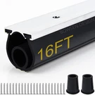 Heavy-duty Garage Door Bottom Seal Kit With Aluminum Track 16FT Black. Fixed Price $98.99.