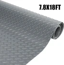 7.8X18FT Garage Mat, Thickened Flooring Roll Diamond 2.8MM, Rubber. Fixed Price $142.88.