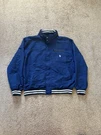 U.s. Polo Assn. Blue Bomber Jacket Xl Stand Collar Zip Snap Embroidered Trim. Fixed Price $17.50.