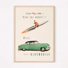 Retro Car Ad Poster Mid-century Vintage Garage Wall Art Print, Unframed. Fixed Price $25.99.